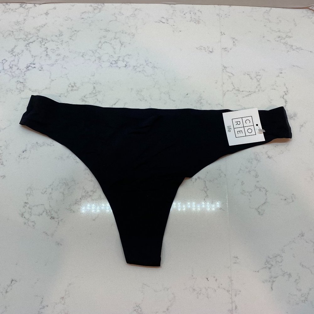 Core Life Black Thong Underwear